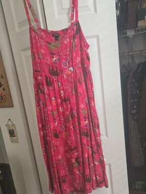 Pink Printed Maxi Dress